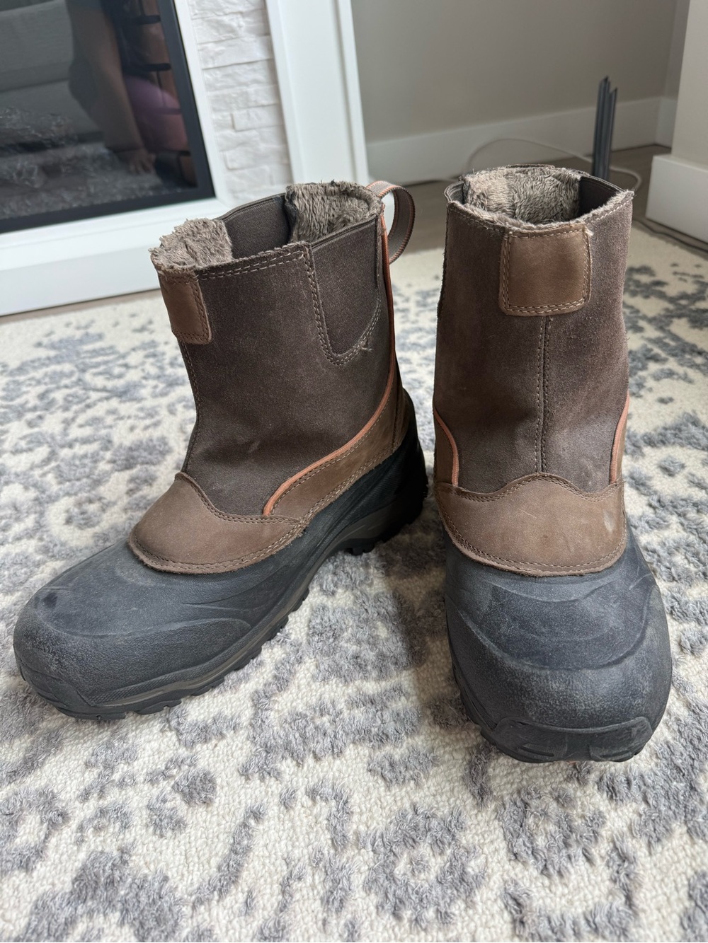 Eddie Bauer Brown and Black Insulated Winter Boots